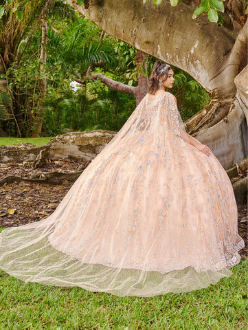 Ärmelloses Cape Quinceanera-Kleid von LizLuo Fiesta 56510