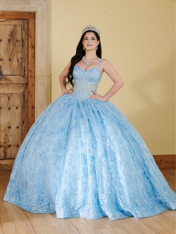 Ärmelloses Cape Quinceanera-Kleid von LizLuo Fiesta 56510
