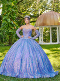Vestito da Quinceañera a Maniche Lunghe di LizLuo Fiesta 56511