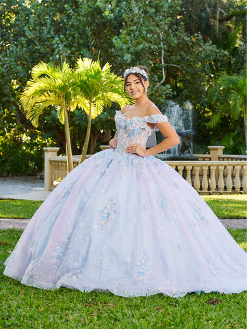3D-Schmetterlings-Quinceanera-Kleid von LizLuo Fiesta 56515