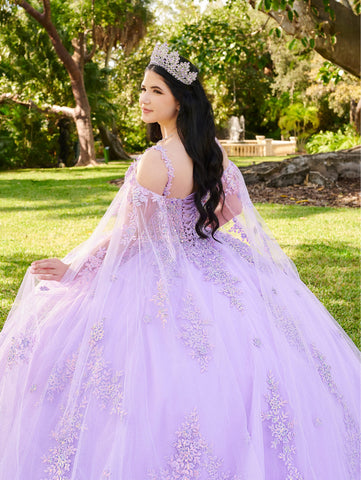 Vestido de quinceanera com mangas compridas da marca LizLuo Fiesta 56516