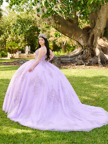 Vestido de quinceanera com mangas compridas da marca LizLuo Fiesta 56516