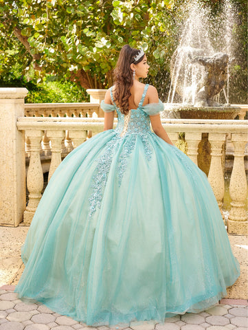 Vestido de quinceanera ombro a ombro da marca LizLuo Fiesta 56517