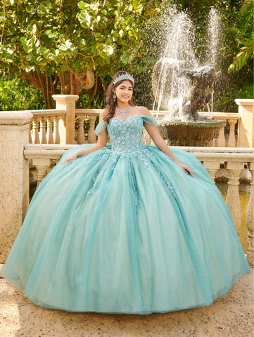 Vestido de quinceanera ombro a ombro da marca LizLuo Fiesta 56517