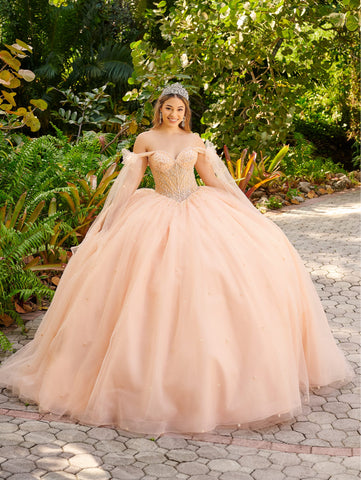 Vestido de quinceanera com mangas compridas da marca LizLuo Fiesta 56518