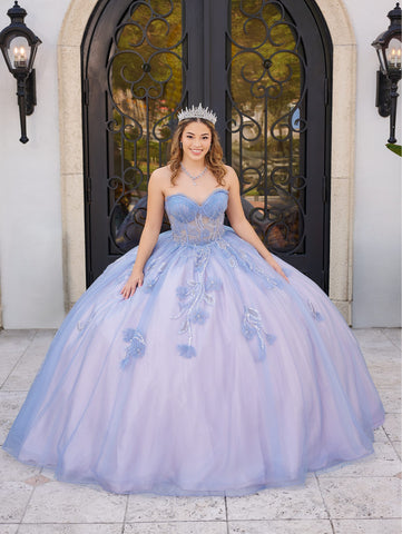 Trägerloses Korsett-Quinceanera-Kleid von LizLuo Fiesta 56521