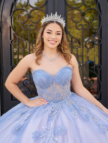 Trägerloses Korsett-Quinceanera-Kleid von LizLuo Fiesta 56521