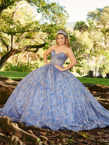 Vestido de quinceanera sem alças com espartilho da marca LizLuo Fiesta 56523