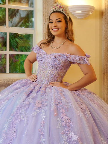 Vestido de quinceanera ombro a ombro da marca LizLuo Fiesta 56524