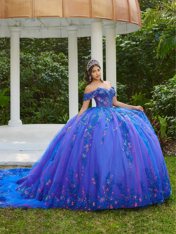 Vestido de quinceanera ombro a ombro da marca LizLuo Fiesta 56524