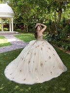 Vestido de baile sem alças com estampado floral 3D da LizLuo Fiesta 56525