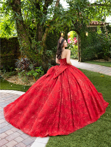 Vestido de baile sem alças com glitter da marca LizLuo Fiesta 56527