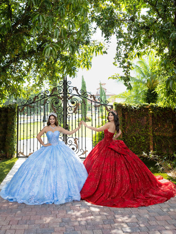 Vestido de baile sem alças com glitter da marca LizLuo Fiesta 56527