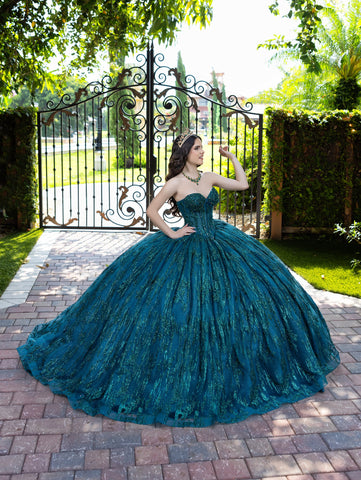 Vestido de baile sem alças com glitter da marca LizLuo Fiesta 56528