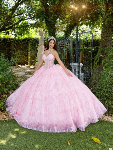 Vestido de baile sem alças com glitter da marca LizLuo Fiesta 56528