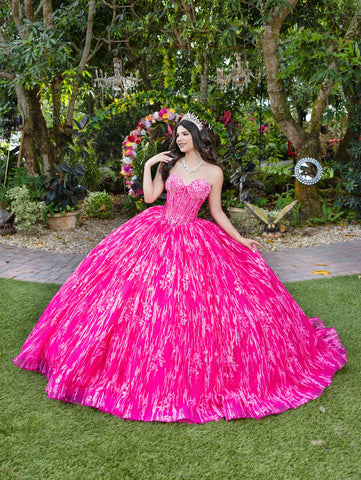 Vestido de baile sem alças com glitter da marca LizLuo Fiesta 56528