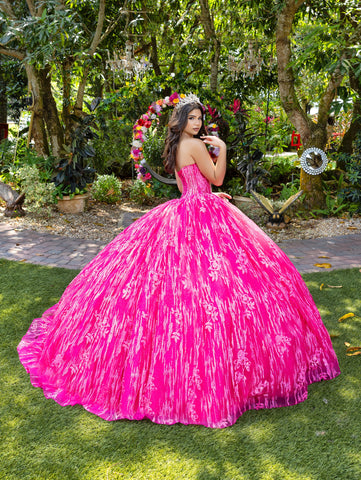 Vestido de baile sem alças com glitter da marca LizLuo Fiesta 56528