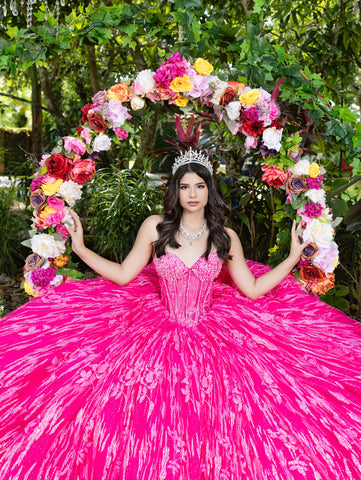 Vestido de baile sem alças com glitter da marca LizLuo Fiesta 56528
