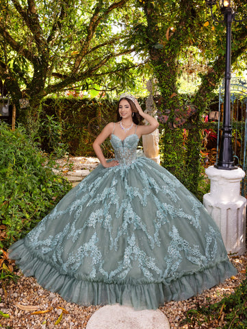 Vestido de baile sem mangas com espartilho da marca LizLuo Fiesta 56531