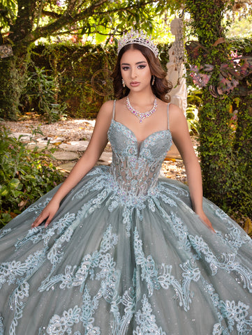 Vestido de baile sem mangas com espartilho da marca LizLuo Fiesta 56531