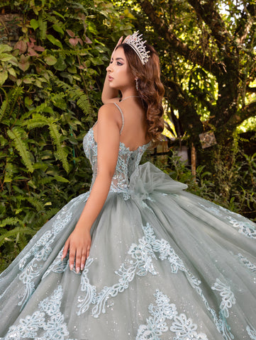 Vestido de baile sem mangas com espartilho da marca LizLuo Fiesta 56531
