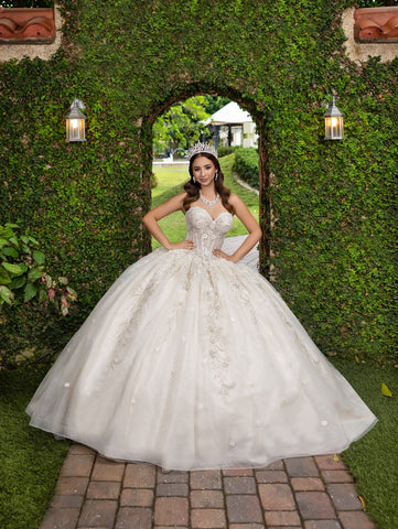 Vestido de baile sem alças com apliques da marca LizLuo Fiesta 56532