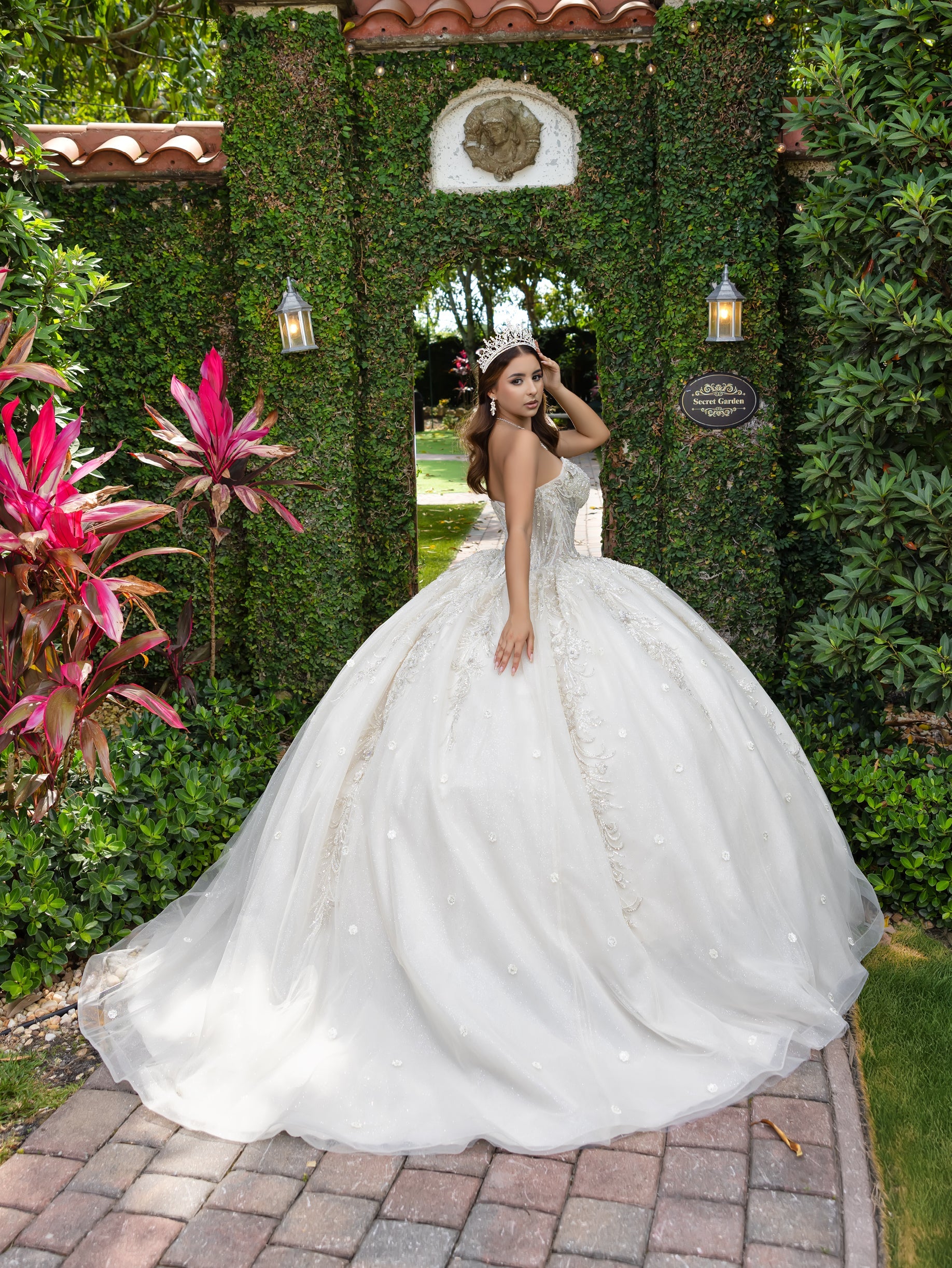 Applique Strapless Ball Gown by LizLuo Fiesta 56532