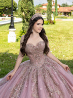 Trägerloses Ballkleid mit Applikation von LizLuo Fiesta 56532