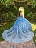 Sleeveless Cape Ball Gown by LizLuo Fiesta 56533