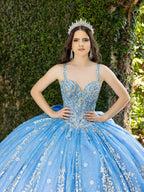 Sleeveless Cape Ball Gown by LizLuo Fiesta 56533