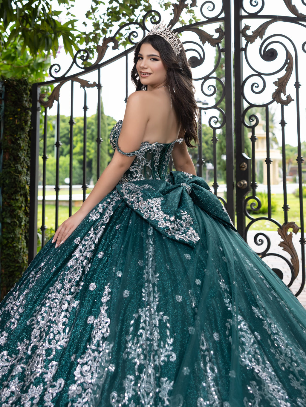 Sleeveless Cape Ball Gown by LizLuo Fiesta 56533