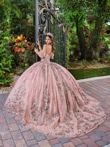 Vestido de baile com espartilho em forma de coração da LizLuo Fiesta 56534