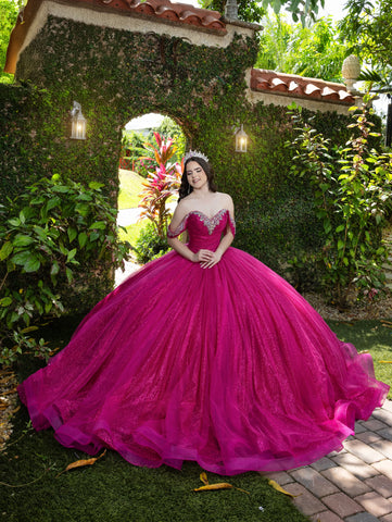 Vestido de baile de tule com decote em coração da LizLuo Fiesta 56537