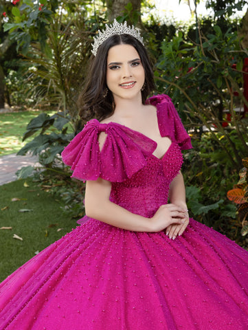 Vestido de baile sem alças com espartilho da marca LizLuo Fiesta 56538