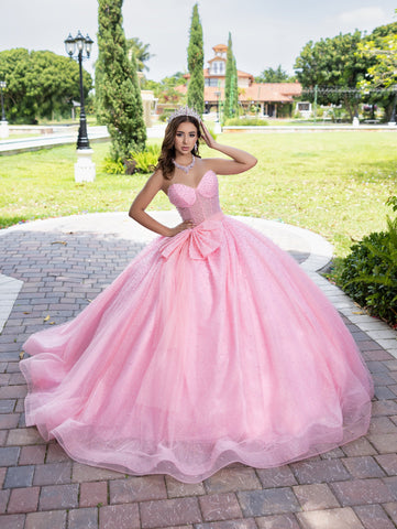 Vestido de baile sem alças com espartilho da marca LizLuo Fiesta 56538