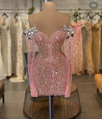 Luxuriöses Rosa Ballkleid Elegantes Ballkleid Y1965