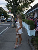 Einfaches A-Linie V-Ausschnitt Homecoming-Kleid Kurzes Partykleid Y2011