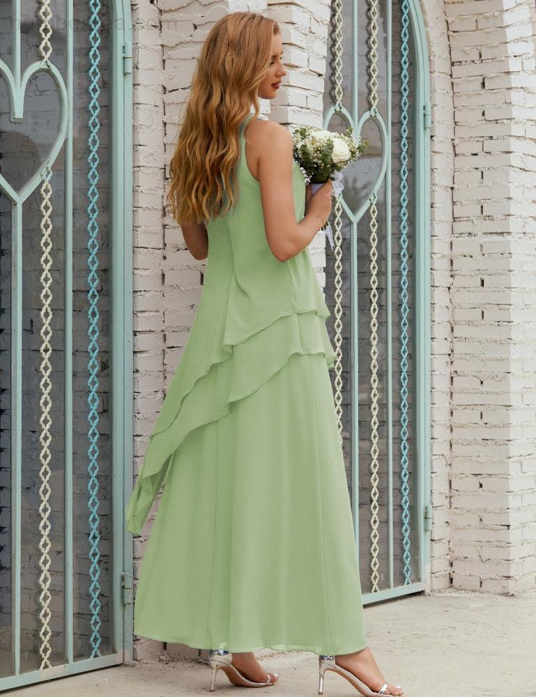 Chiffon Long Plus Size Mother of Bride Dresses Formal Bridesmaid Prom Gown 28019