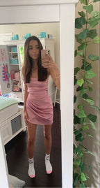 Vestido Cuerpoconito Rosado Lindo Vestido de Regreso a Casa Rosado Y2124