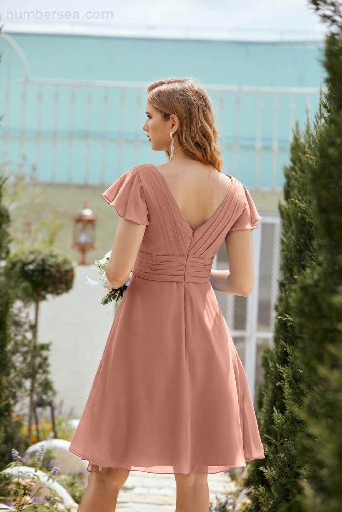 Knie langes Homecoming-Kleid Formell Cocktail Abschlussballkleid 28013