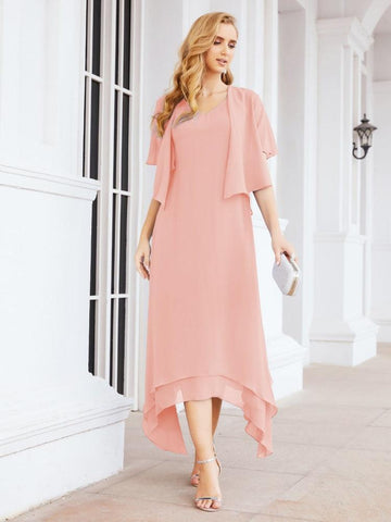 Numbersea Two-Piece A-line Mother of The Bride Dress Formal Party Gown Dress 28073