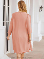 Vestidos para mãe da noiva Numbersea Vestido de baile Vestido casual plissado 28065 