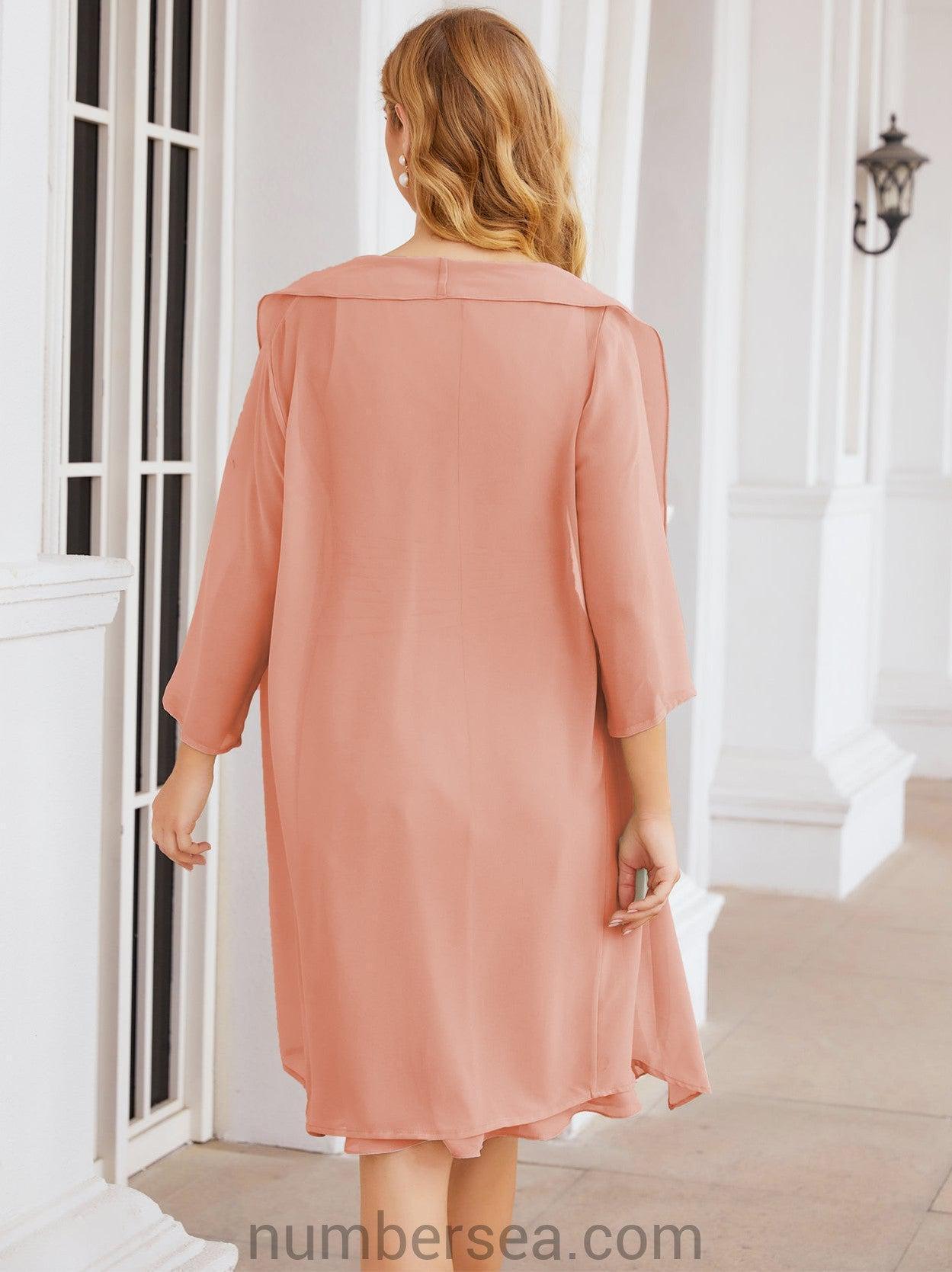 Vestidos para mãe da noiva Numbersea Vestido de baile Vestido casual plissado 28065 