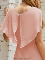 Vestidos de Baile de Regreso a Casa Sin Mangas Largo a la Rodilla Modelo 28021
