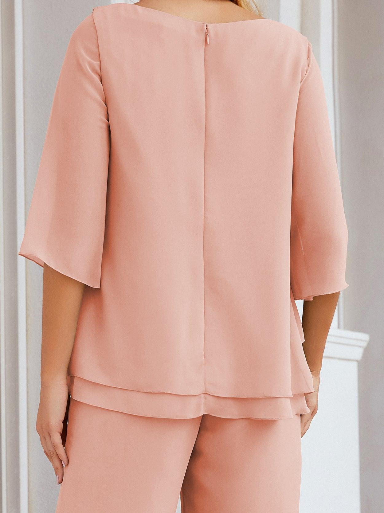 Vestido elegante de 2 peças para mãe da noiva Numbersea, tamanho grande, com folhos, camadas, roupão prateado 28064 