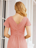 Vestidos de cerimónia de baile Numbersea para mãe da noiva, mangas curtas, vestido de madrinha 28047 