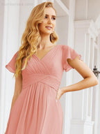 Vestidos de cerimónia de baile Numbersea para mãe da noiva, mangas curtas, vestido de madrinha 28047 