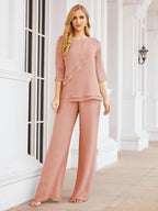 Vestido elegante de 2 peças para mãe da noiva Numbersea, tamanho grande, com folhos, camadas, roupão prateado 28064 