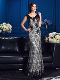 Abito da Sposa per la Madre in Raso Lungo con Scollo a V, Senza Maniche, Pizzo, Foderino/Colonna