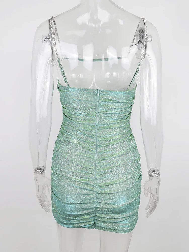 Sexy Glänzendes Kleid Kurzes Homecoming-Kleid Y1908